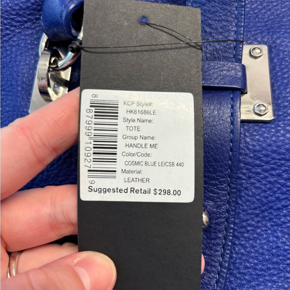 NWT Kenneth Cole Blue Leather Women's Bag - Picture 2 of 13